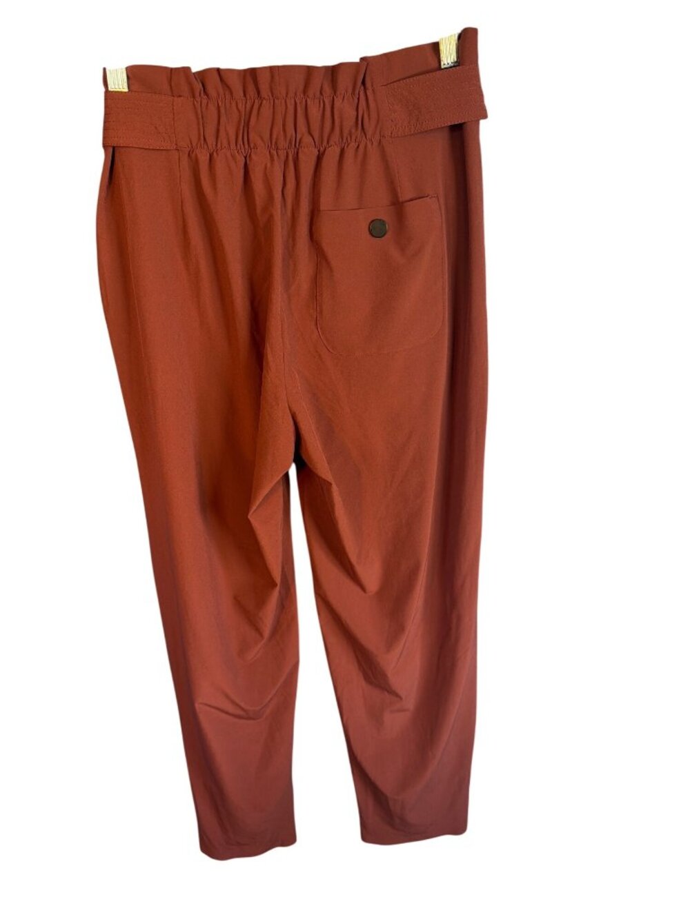 Athleta Skyline ll Paper Bag Waist Pants Cognac Brown Women's 6 - Picture 5 of 9